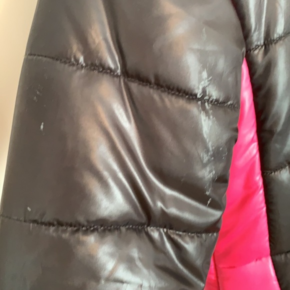 Black and Pink Hooded Puma Puffer Jacket - Picture 3 of 8